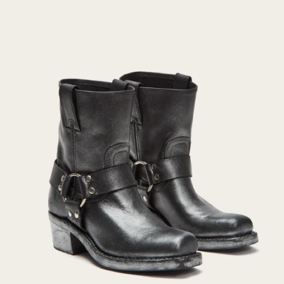 FRYE Harness 8r – Stivali Mocassino In Pelle Donna – Punta Quadrata, Suola In Gomma, Tacco Impilato